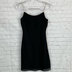 Jessica McClintock Gunne Sax Vintage 80s Black Cocktail Dress Size 5/6 Juniors